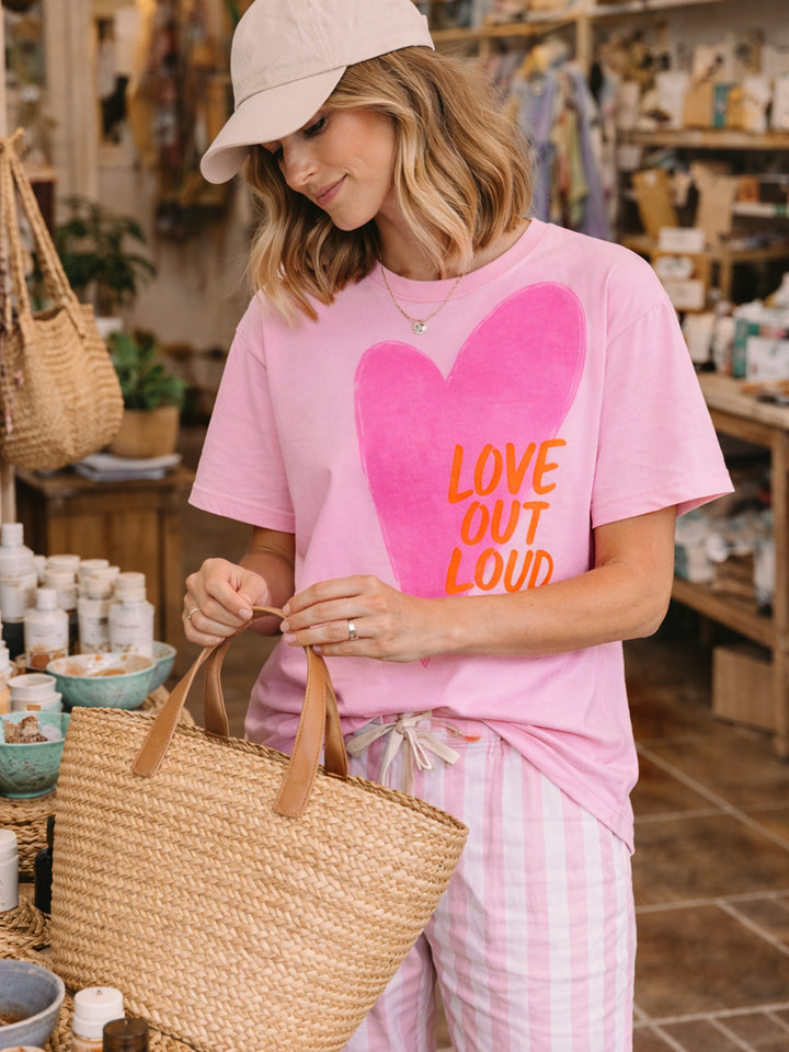 Love Out Loud Tee For Mama - Pink