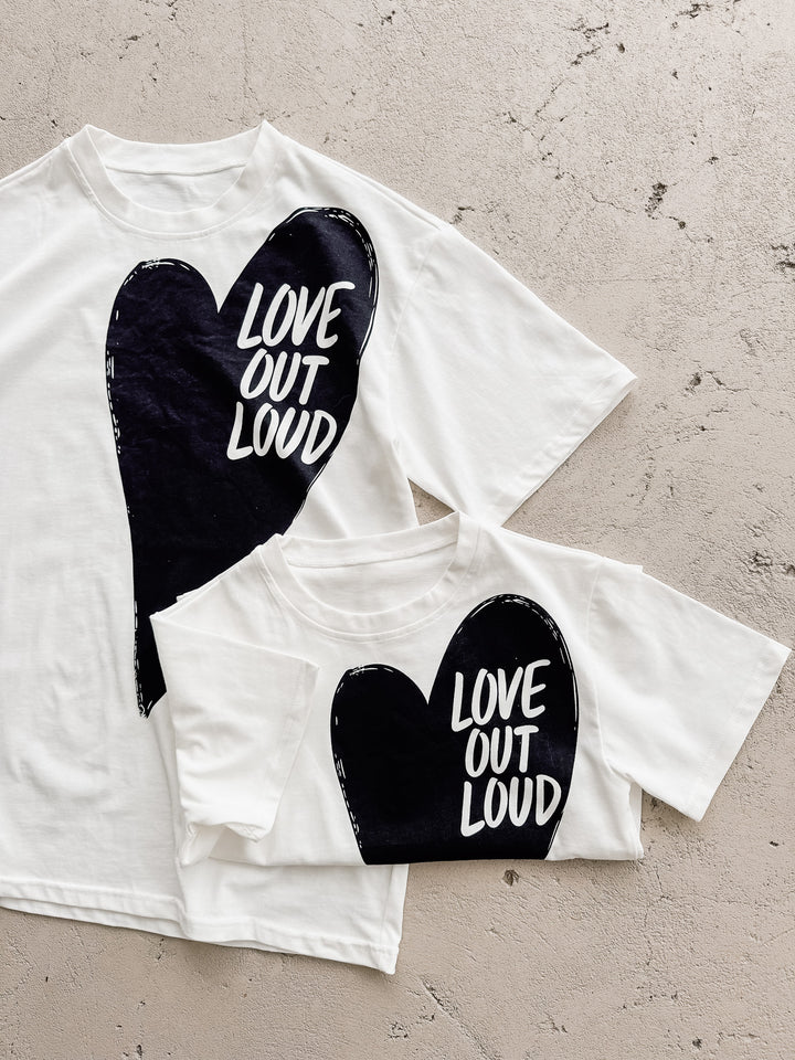 Love Out Loud Tee - Unisex Adult - White
