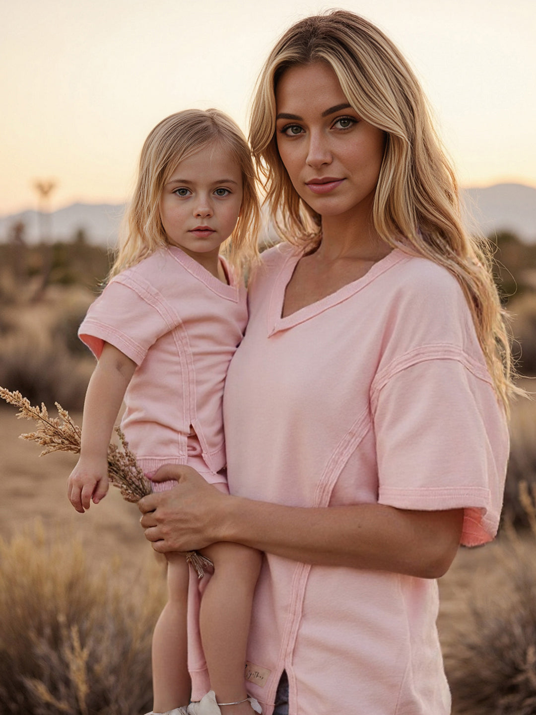 Always Us Short Sleeve Sweatshirt for Mamas - Light Pink