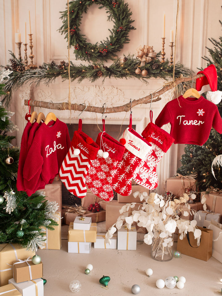 Written in Thread Sweater Christmas Edit - Red