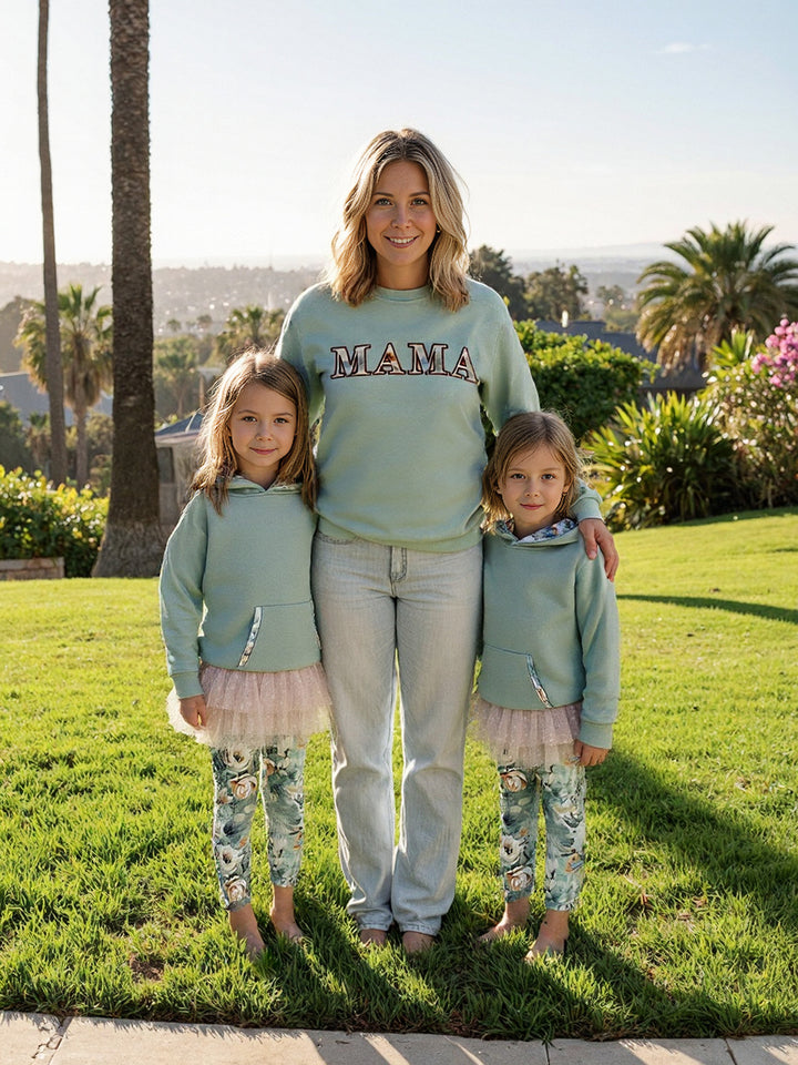 Flower Story - Personalised Sweatshirt For Mamas - Sage