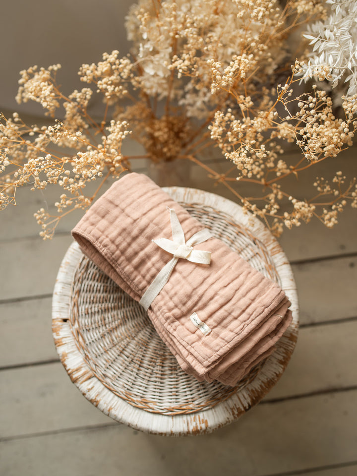 Lullaby - Personalised Muslin Gauze Blanket - Tan