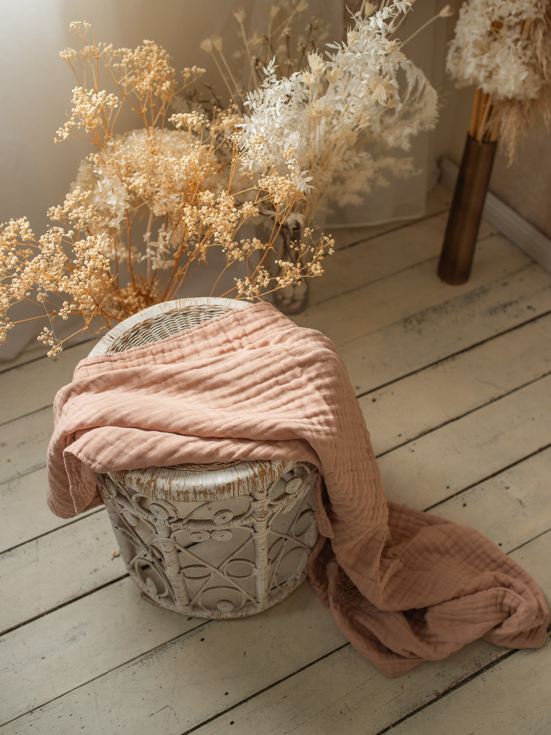 Lullaby - Personalised Muslin Gauze Blanket - Tan