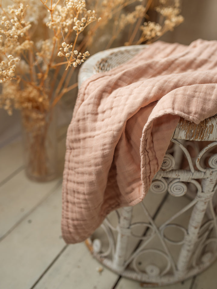 Lullaby - Personalised Muslin Gauze Blanket - Tan