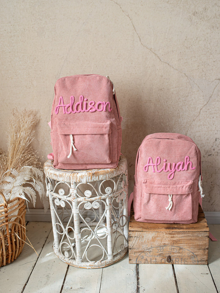 By My Side Personalised Backpack - Dusty Pink