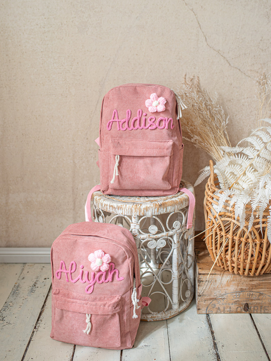 By My Side Personalised Backpack - Dusty Pink