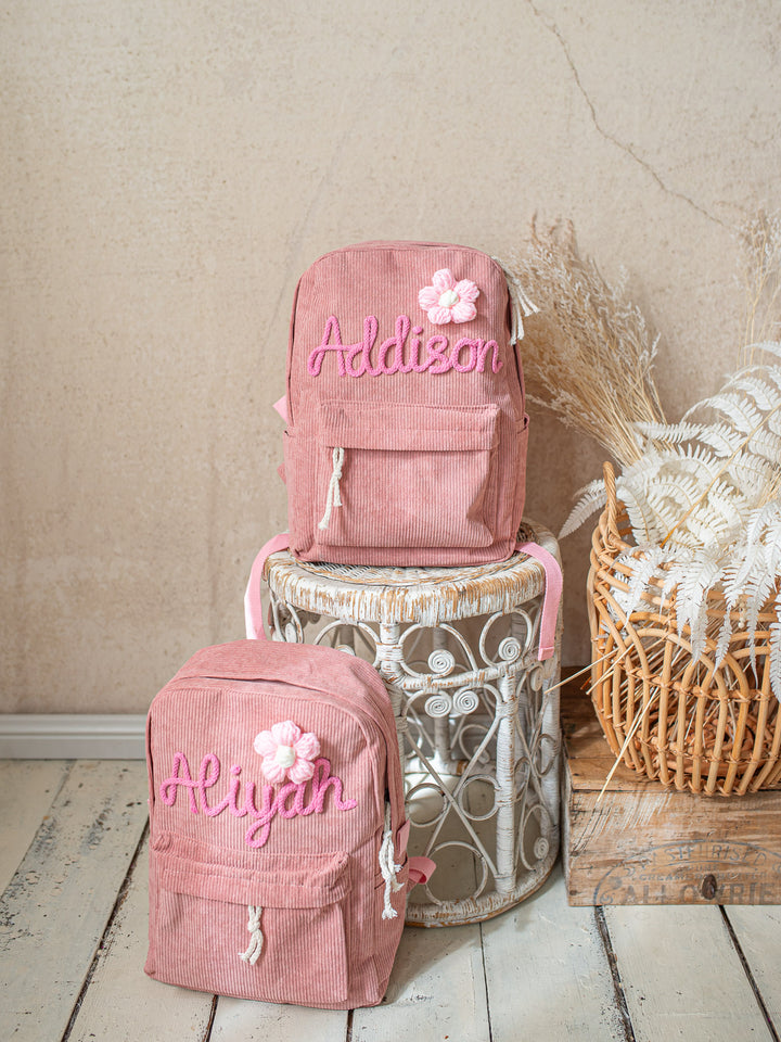 By My Side Personalised Backpack - Dusty Pink