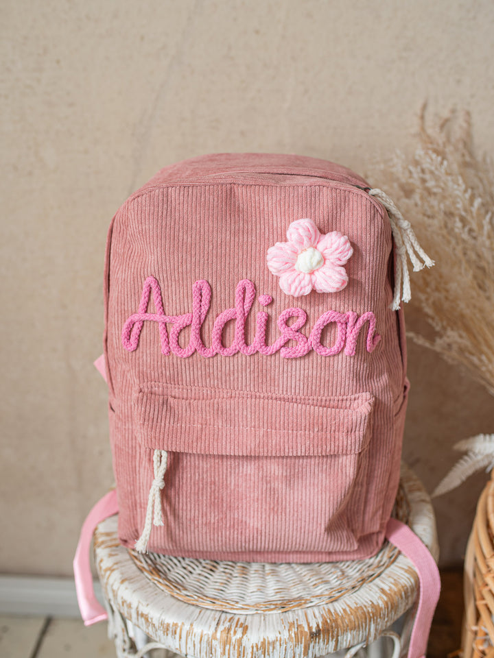 By My Side Personalised Backpack - Dusty Pink