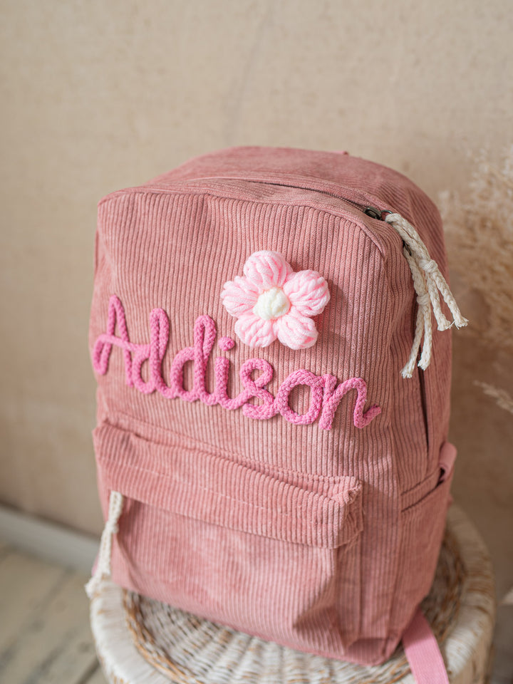 By My Side Personalised Backpack - Dusty Pink
