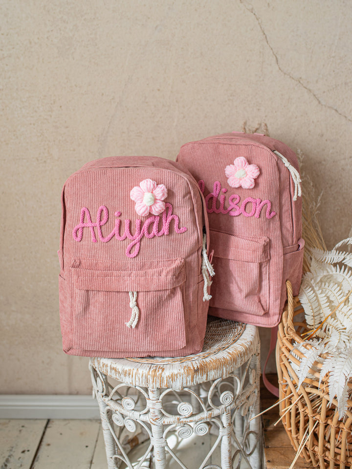 By My Side Personalised Backpack - Dusty Pink
