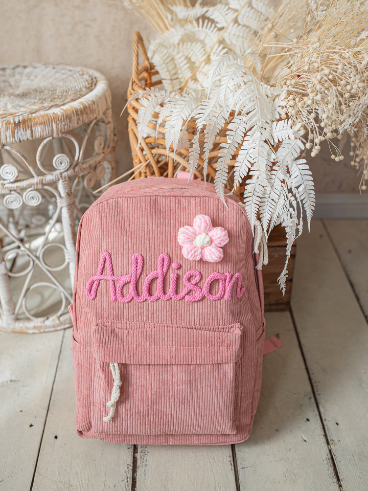 By My Side Personalised Backpack - Dusty Pink