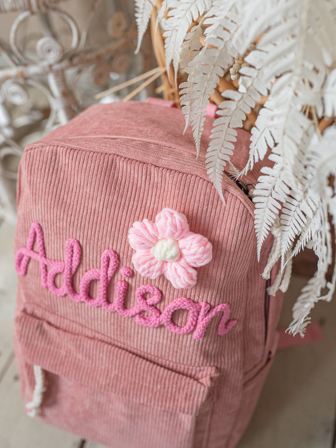 By My Side Personalised Backpack - Dusty Pink