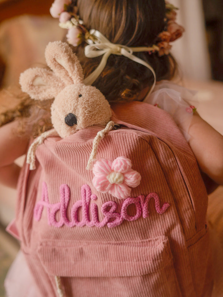 By My Side Personalised Backpack - Dusty Pink