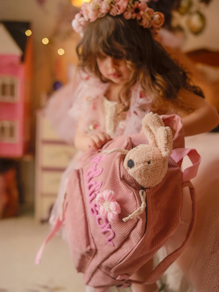 By My Side Personalised Backpack - Dusty Pink