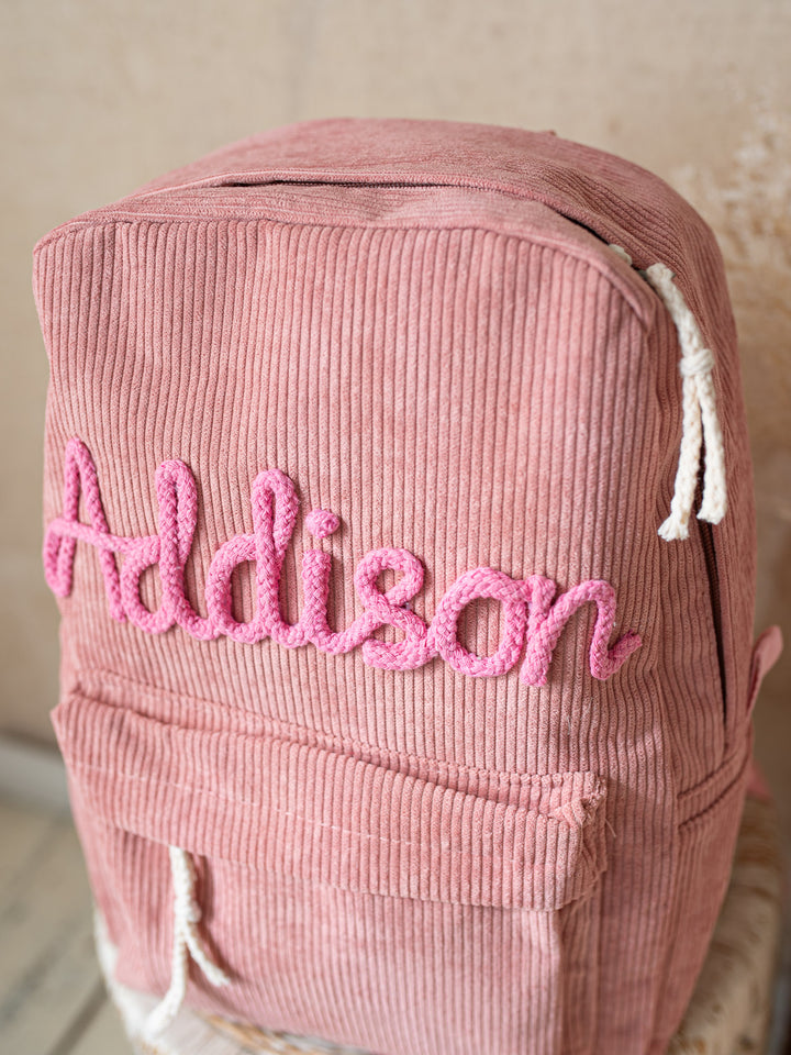 By My Side Personalised Backpack - Dusty Pink
