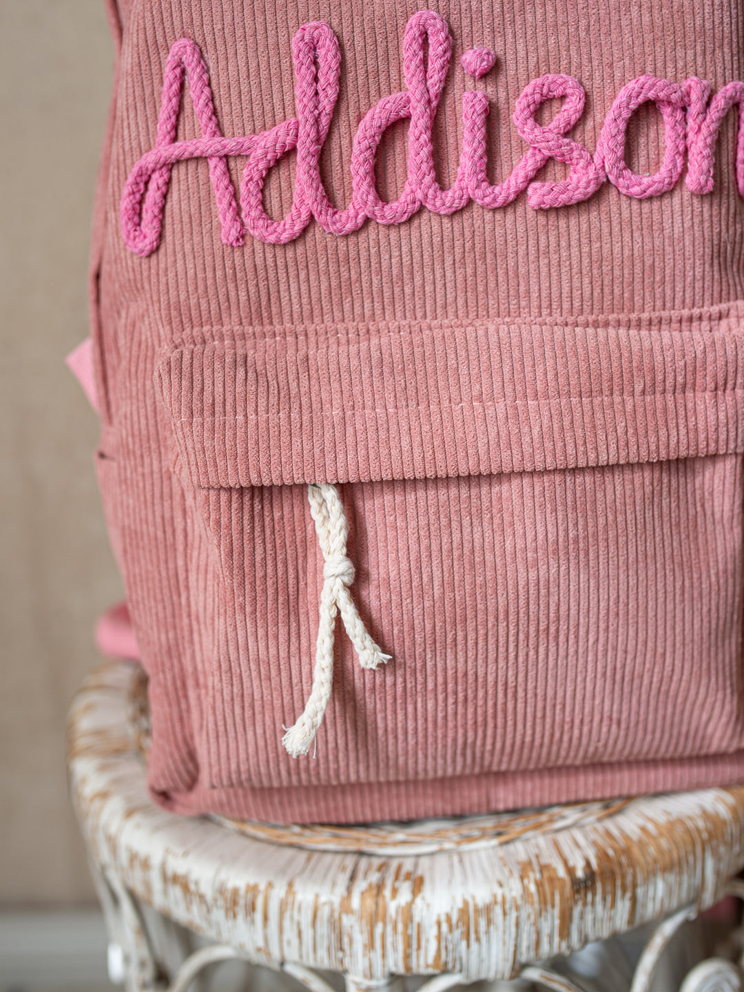 By My Side Personalised Backpack - Dusty Pink