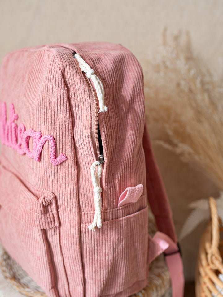 By My Side Personalised Backpack - Dusty Pink