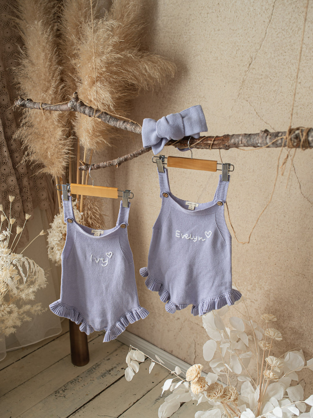 Written in Thread Singlet Frill Romper - Periwinkle