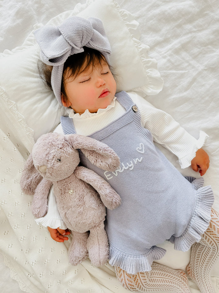 Written in Thread Singlet Frill Romper - Periwinkle