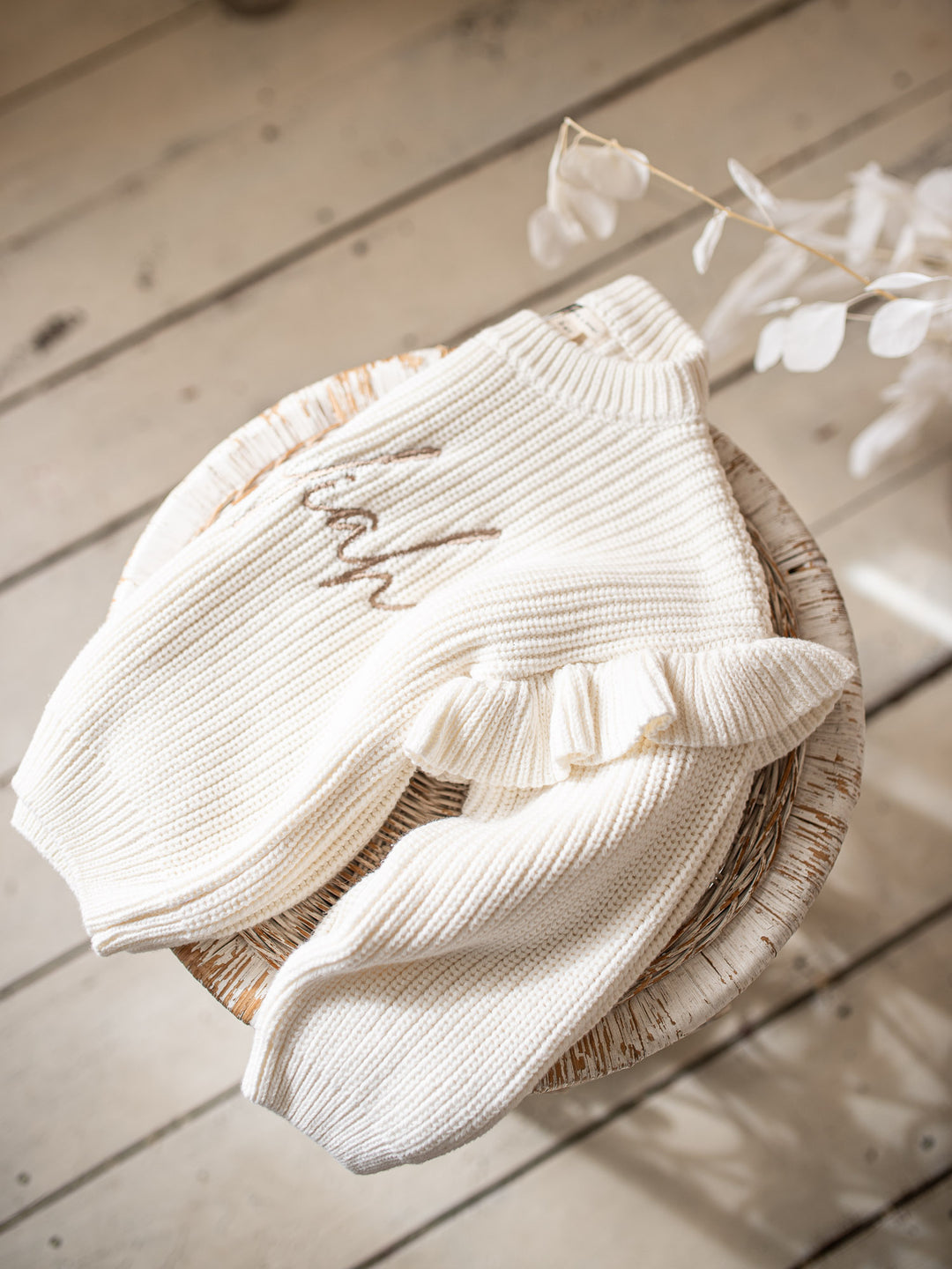 Say My Name Frill Sweater - Milk