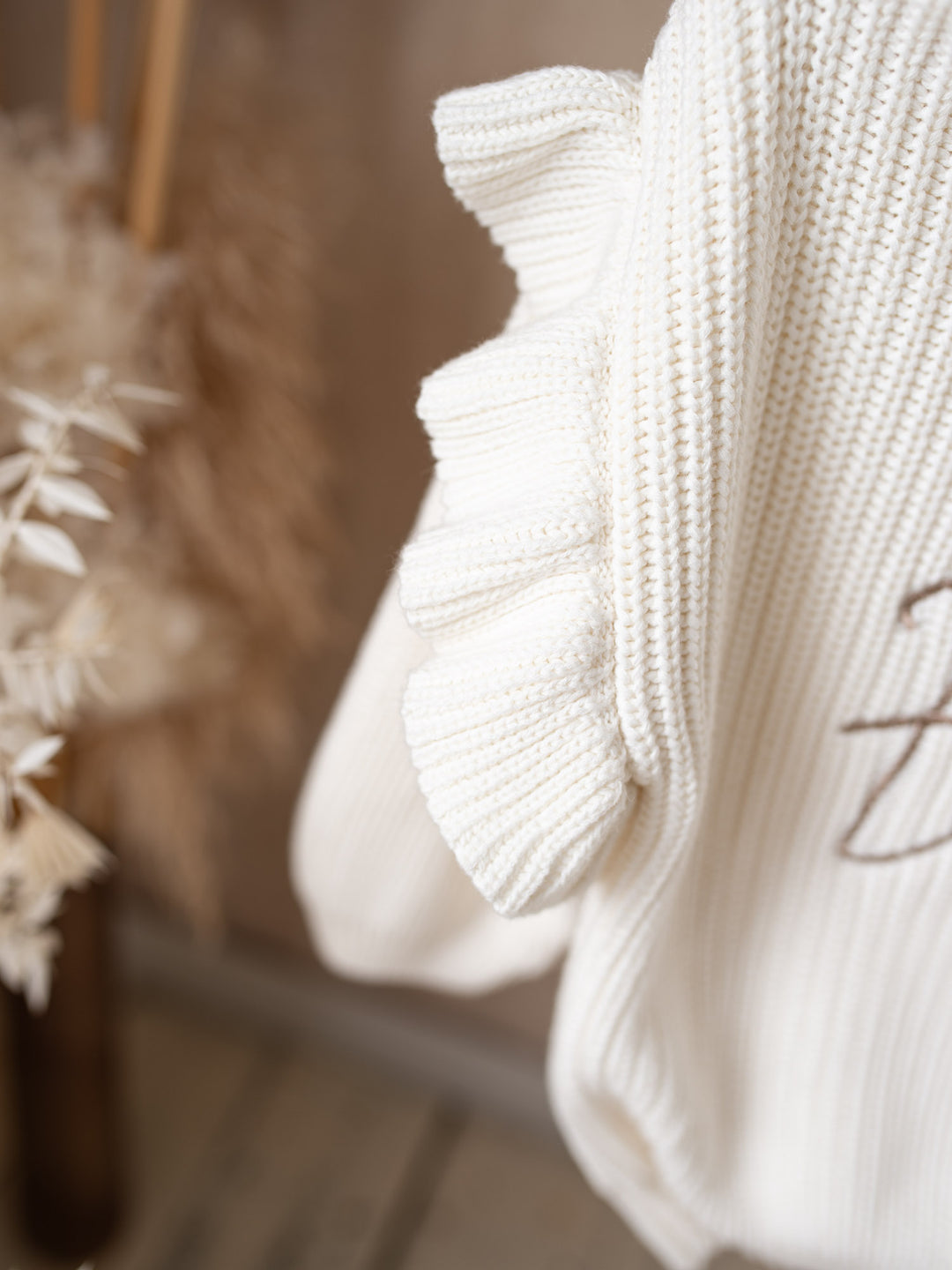 Say My Name Frill Sweater - Milk