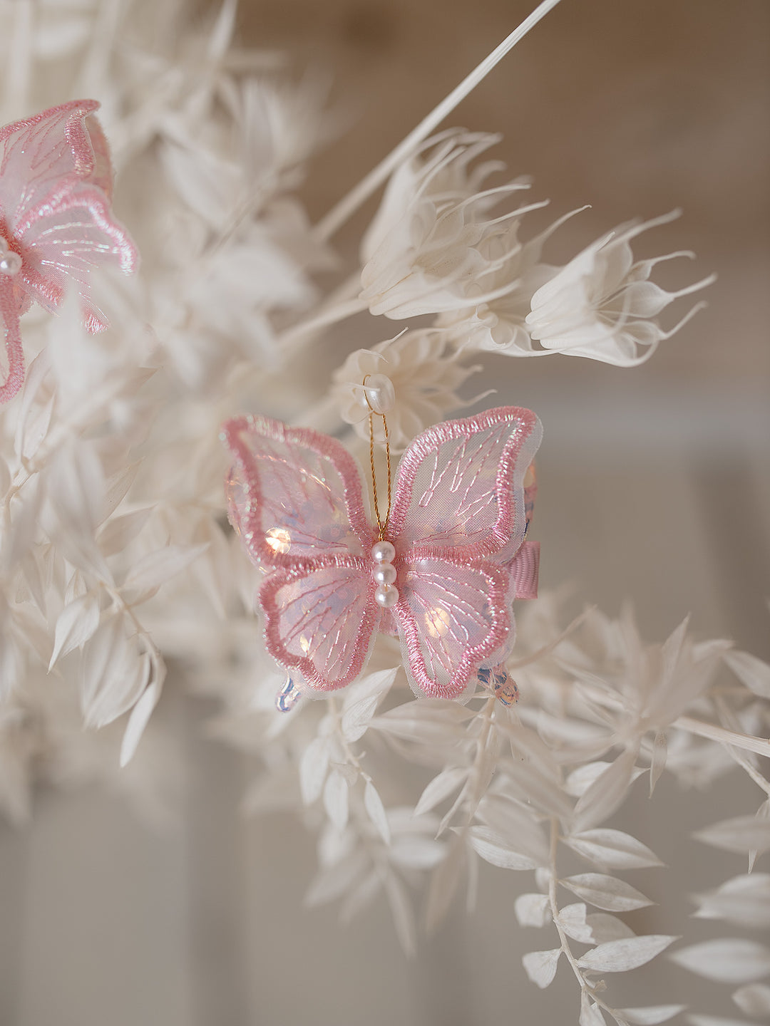 Butterfly Hair Clips - Pink