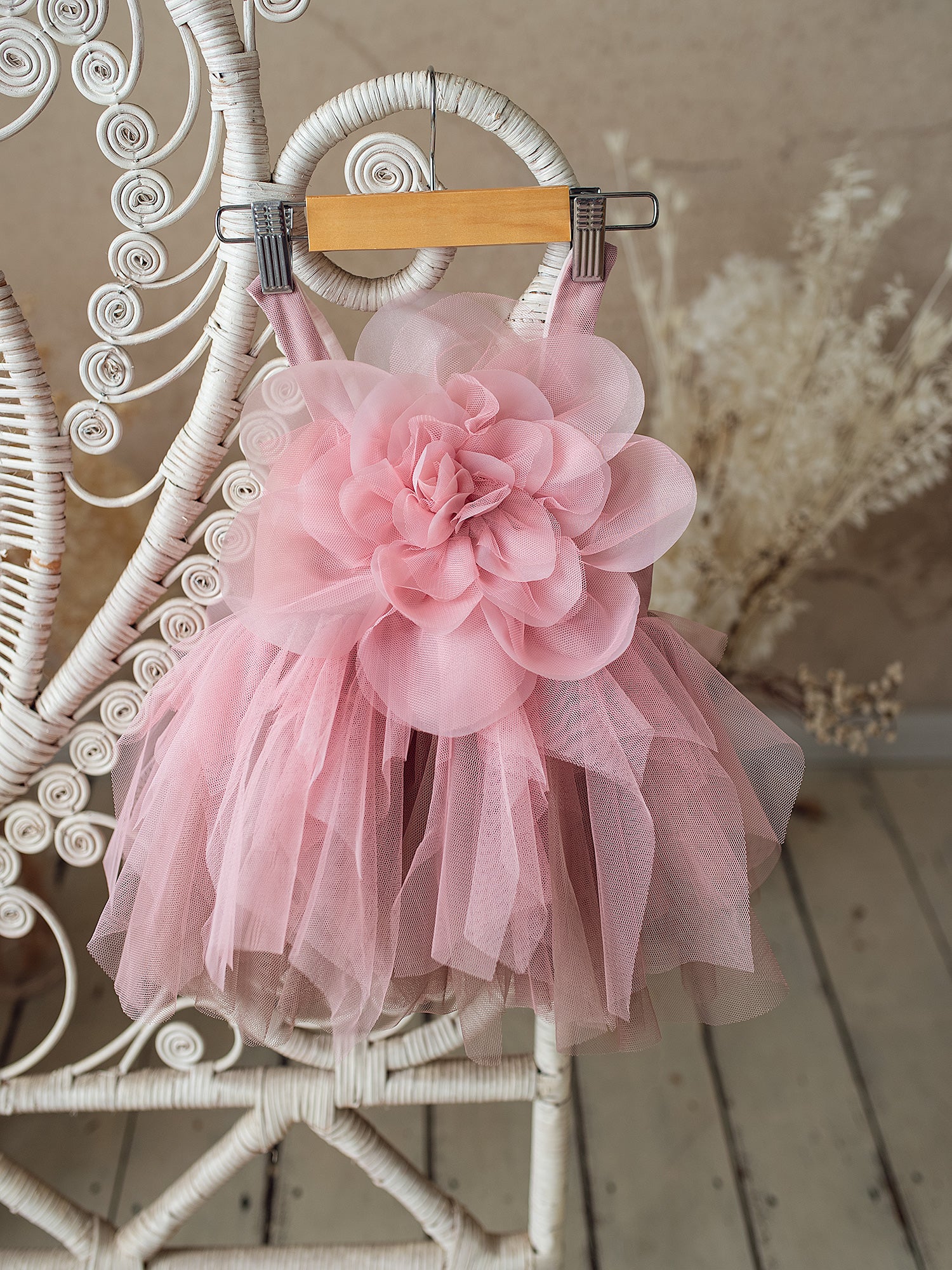Baby Girl First Birthday Flower Tulle Romper Dress, She's The One