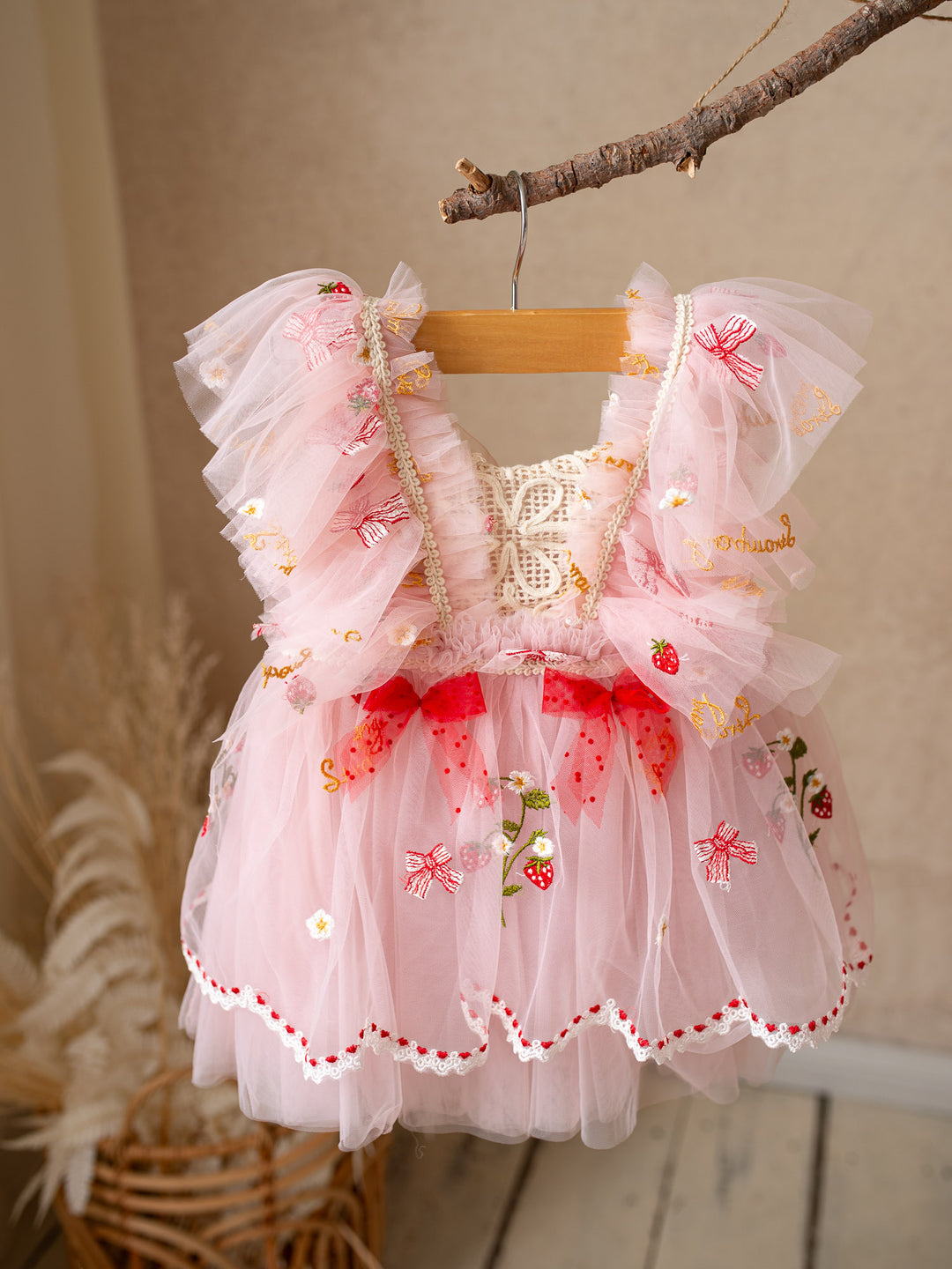 Sweet As Strawberry Baby Girl Birthday Dress - Pink Before & Ever Sweet As Strawberry Baby Girl Birthday Dress - Pink Before & Ever