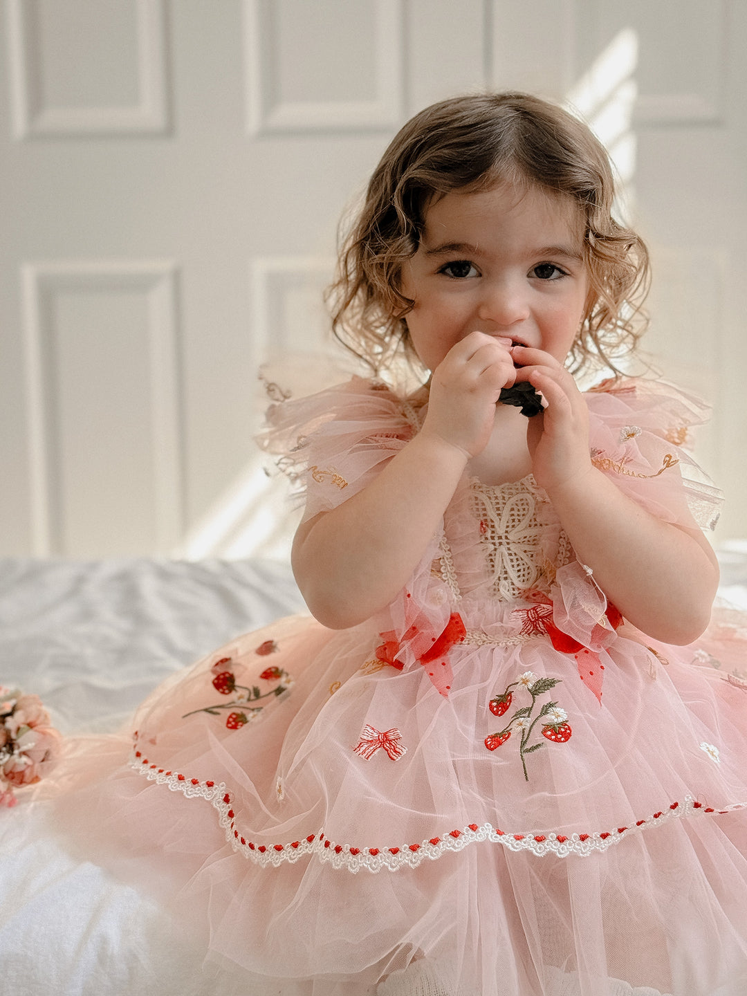 Sweet As Strawberry Baby Girl Birthday Dress