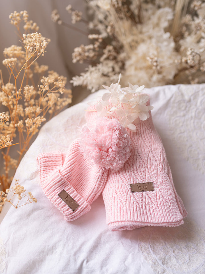 Snuggle Me - Knitted Baby Blanket - Baby Pink