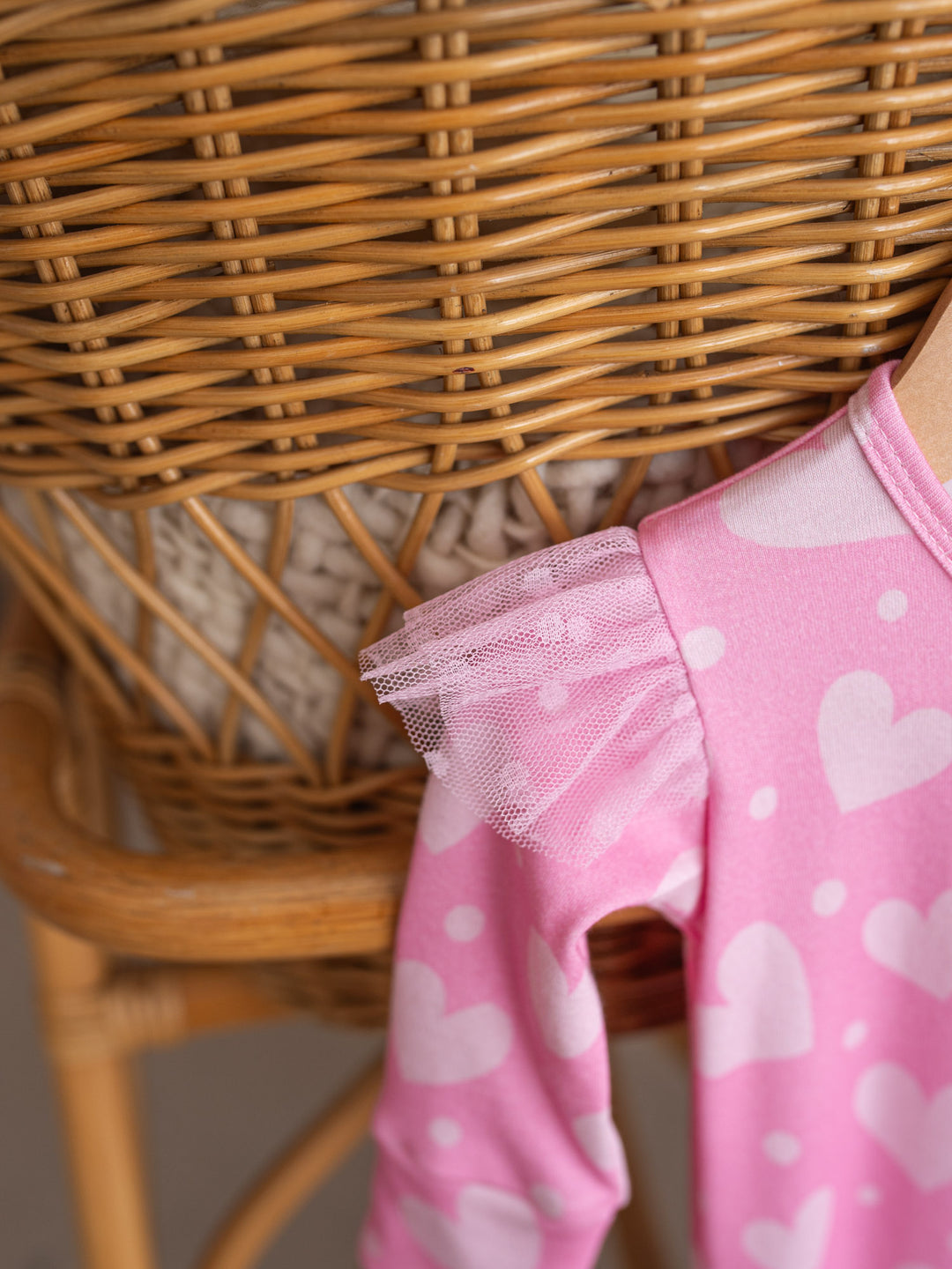 Love You More – Pink Heart Onesie