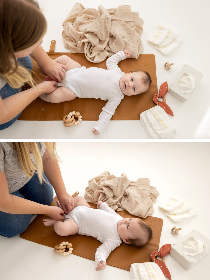 M+M Portable Baby Changing Mat - Brown