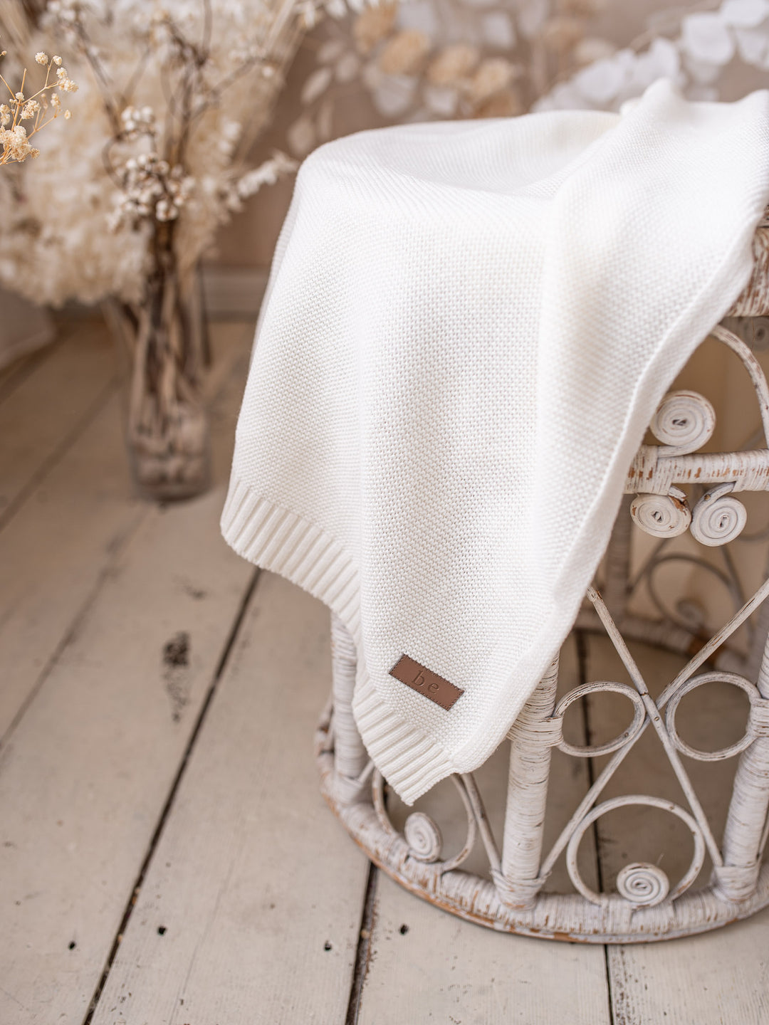 Pure - Knitted Baby Blanket - Milk