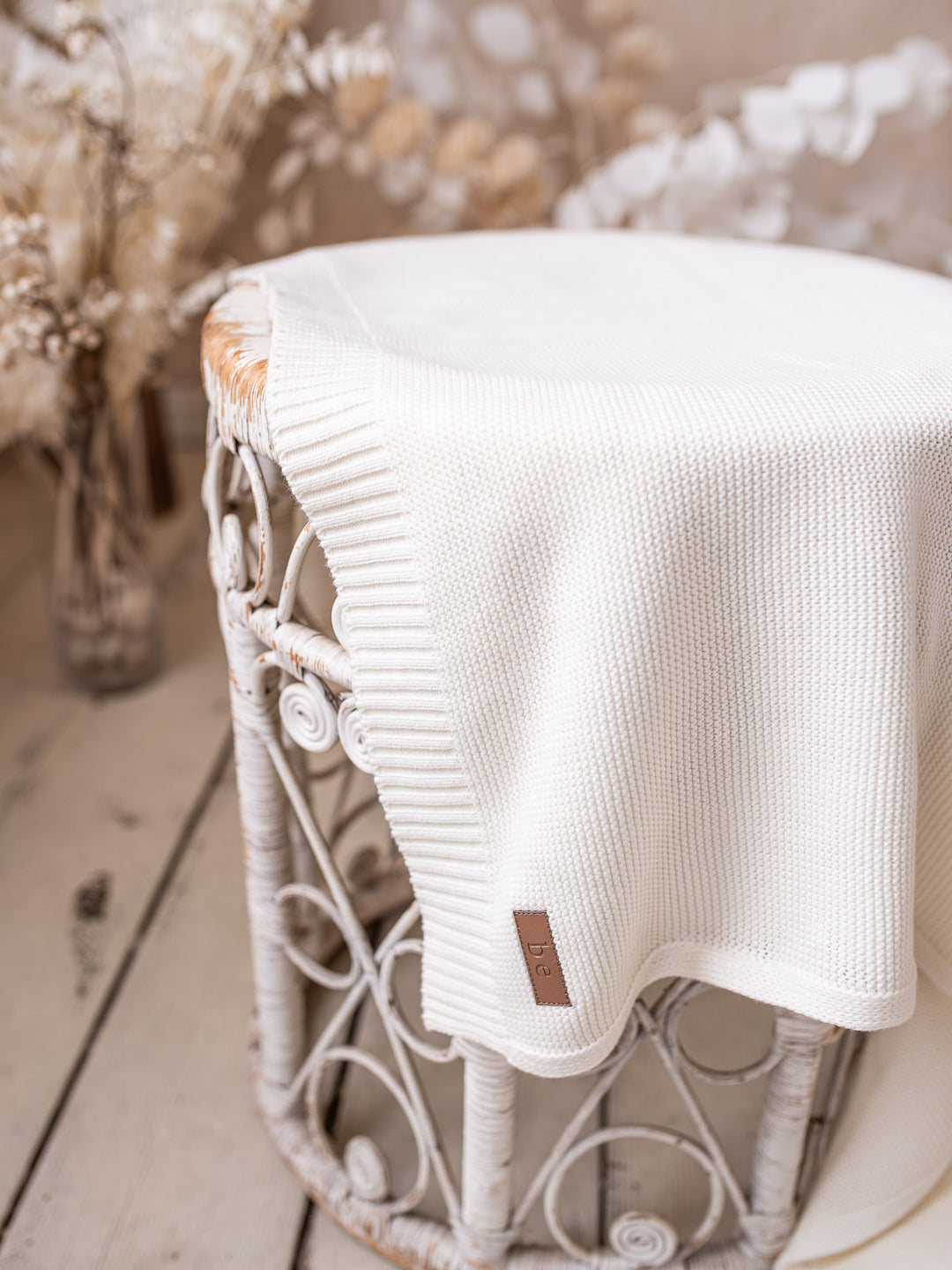 Pure - Knitted Baby Blanket - Milk