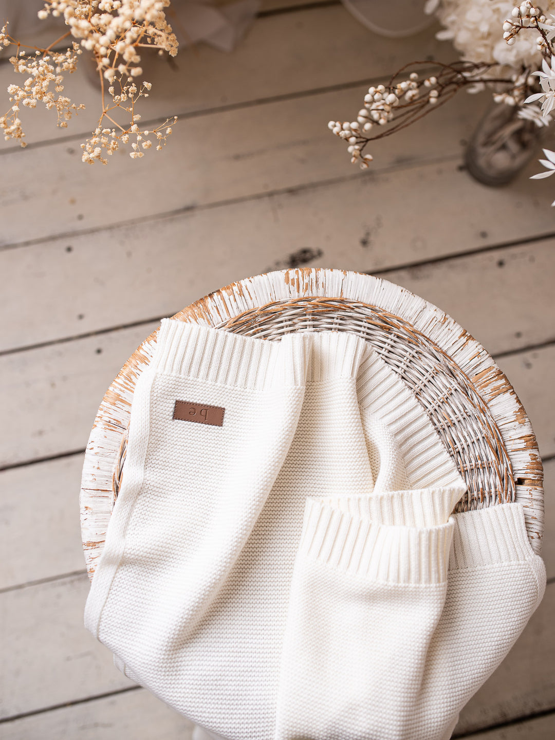 Pure - Knitted Baby Blanket - Milk