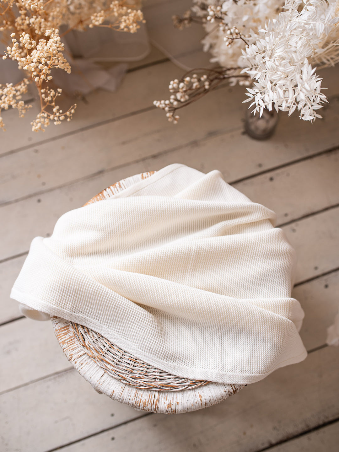 Pure - Knitted Baby Blanket - Milk