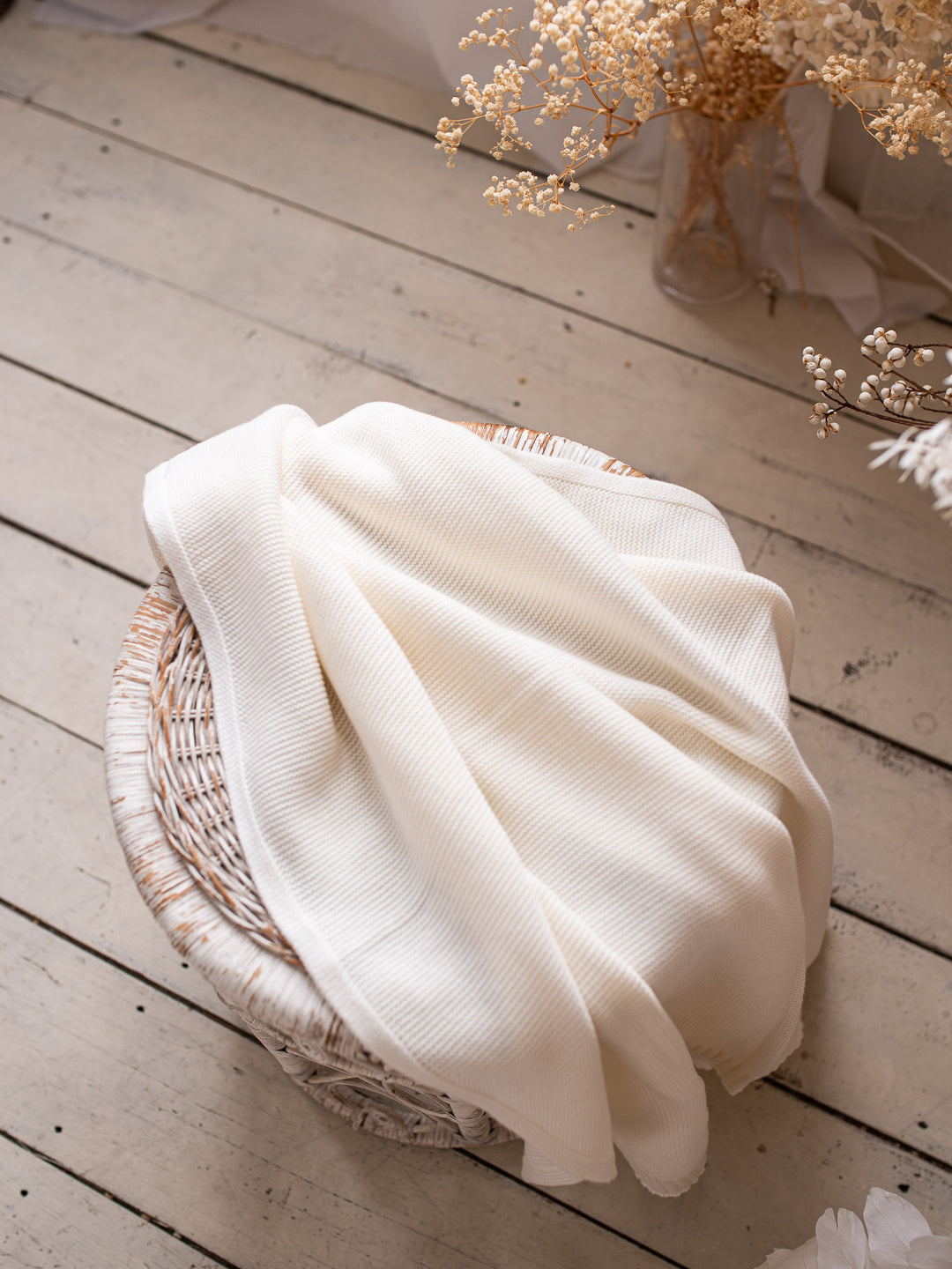 Pure - Knitted Baby Blanket - Milk