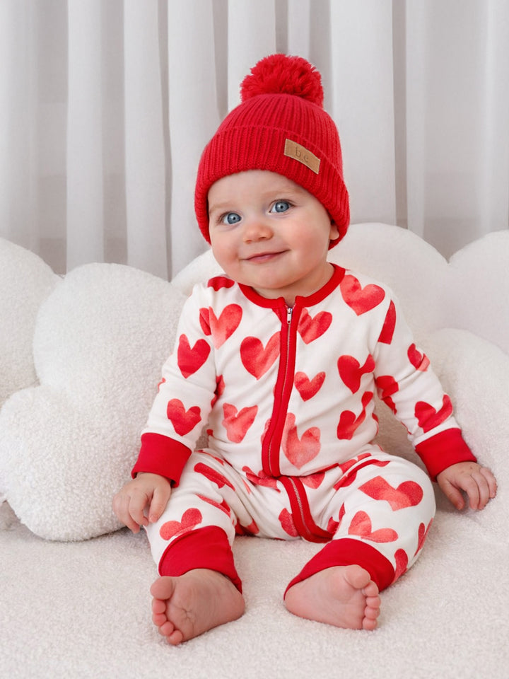 Love You More – Red Heart Onesie
