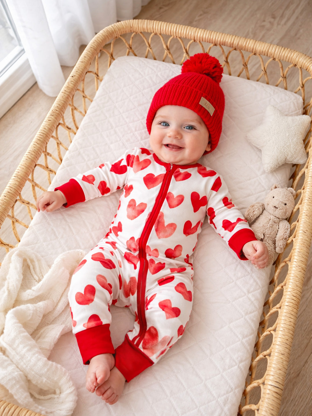 Love You More – Red Heart Onesie
