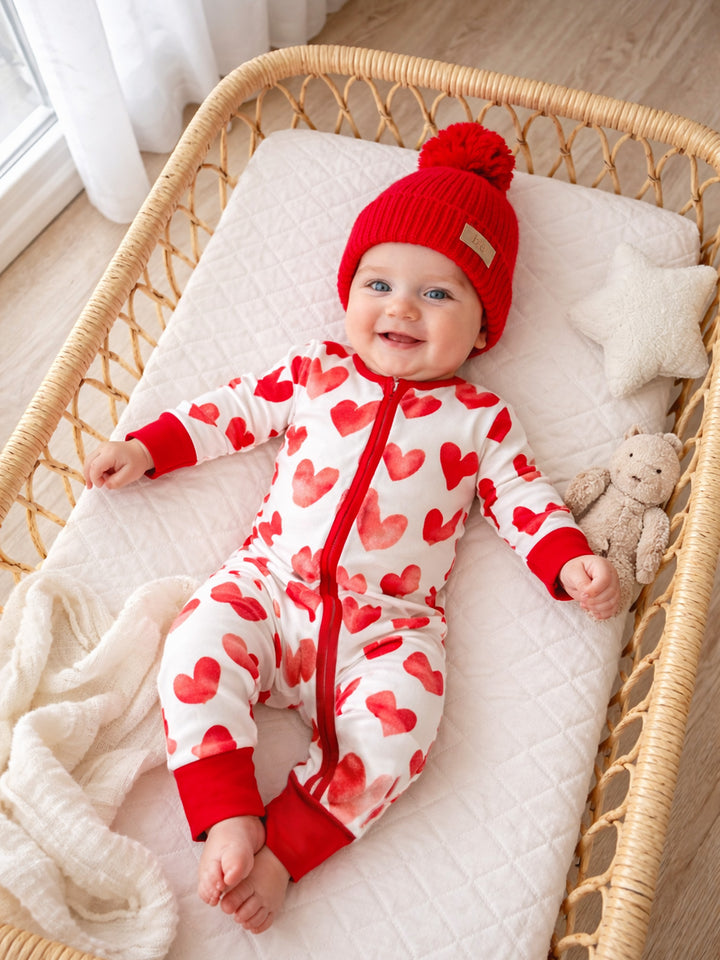 Love You More – Red Heart Onesie
