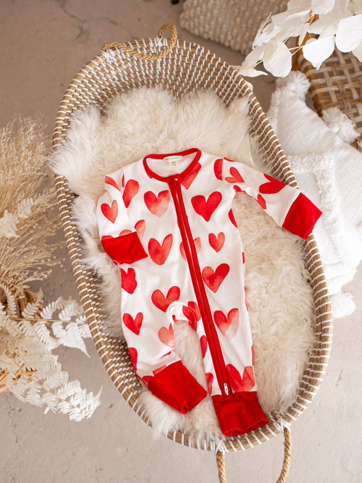 Love You More – Red Heart Onesie