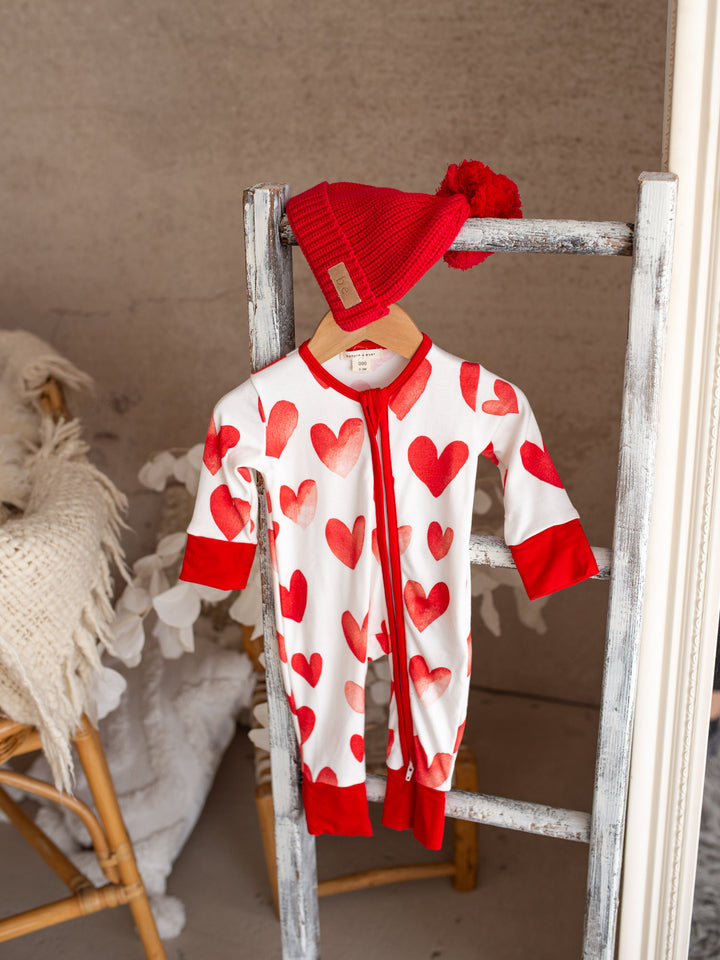 Love You More – Red Heart Onesie