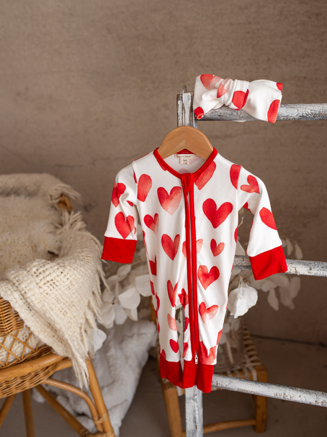 Love You More – Red Heart Onesie