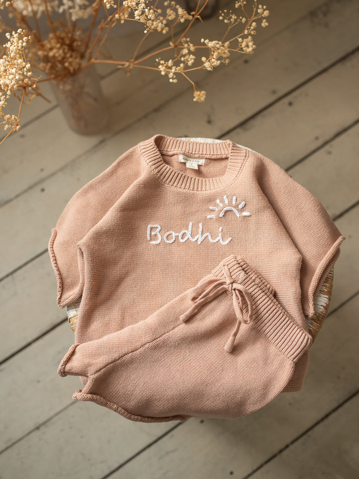 Written in Thread Knitted Tee - Tan