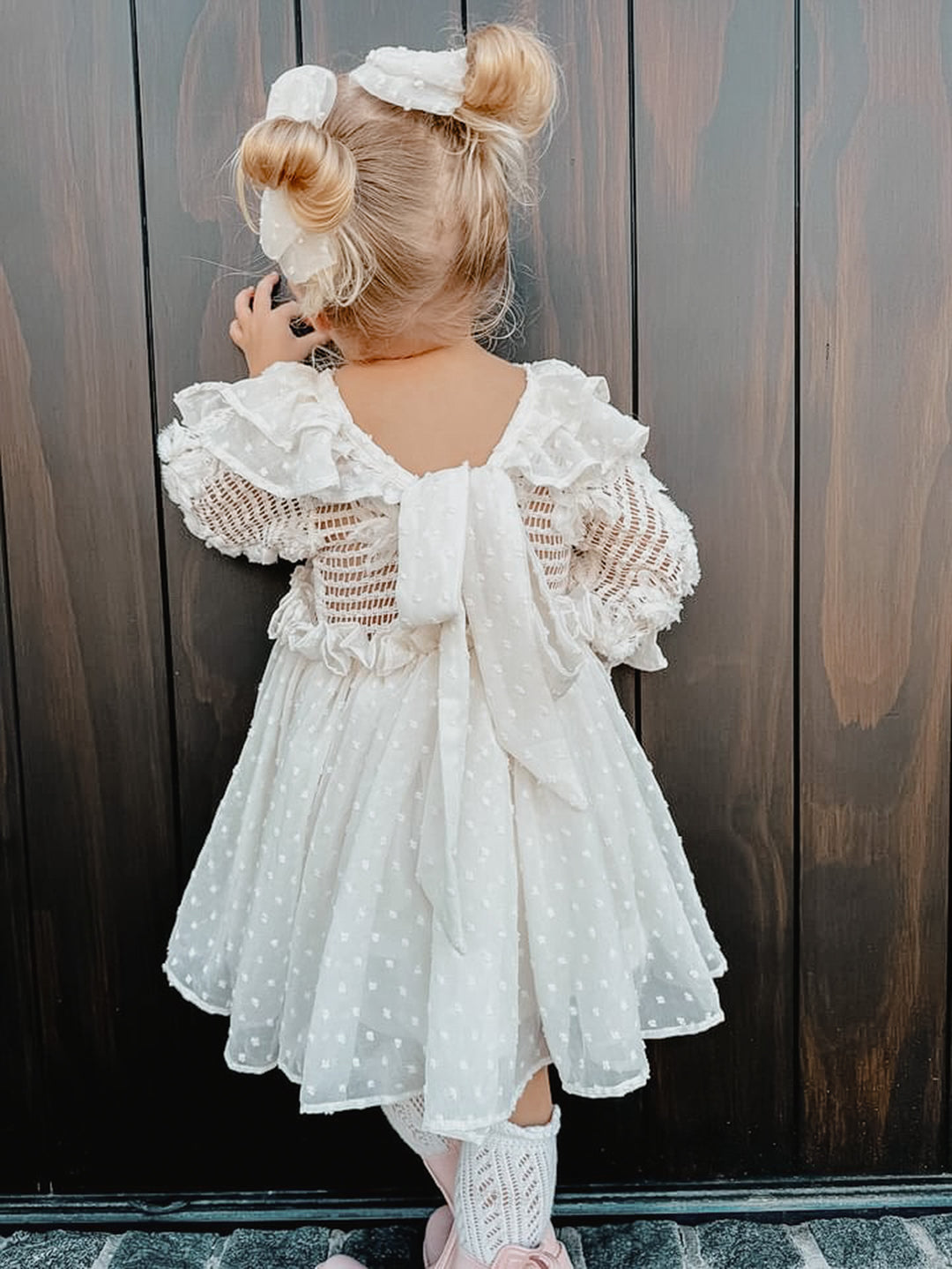 Vintage Doll Girl's Dress - Ivory Before & Ever Vintage Doll Girl's Dress - Ivory Before & Ever