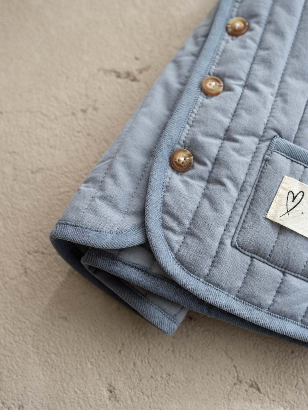 Hudson Quilted Jacket – Dusty Blue