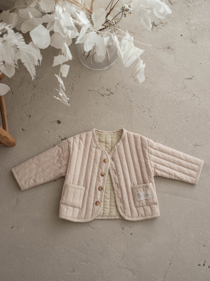 Hudson Quilted Jacket – Light Beige