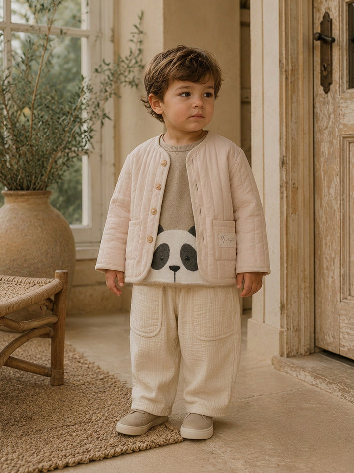 Charlie Panda Sweater - Beige