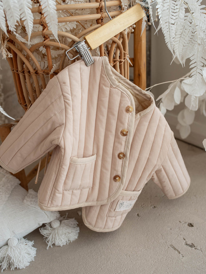 Hudson Quilted Jacket – Light Beige
