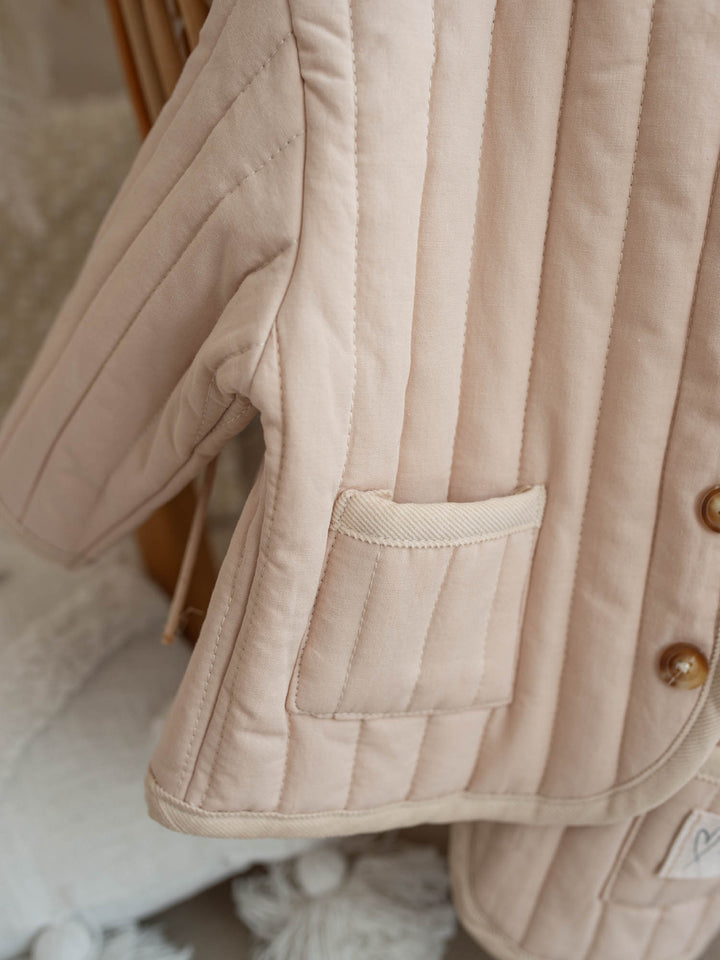 Hudson Quilted Jacket – Light Beige